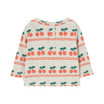 Cherry pattern rib baby tee