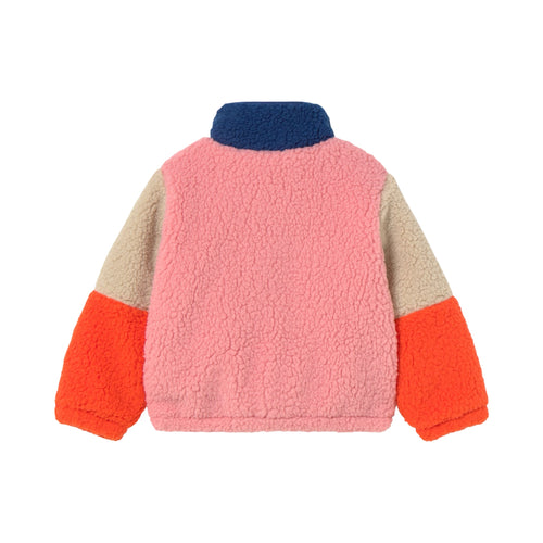 Color block polar sherpa jacket