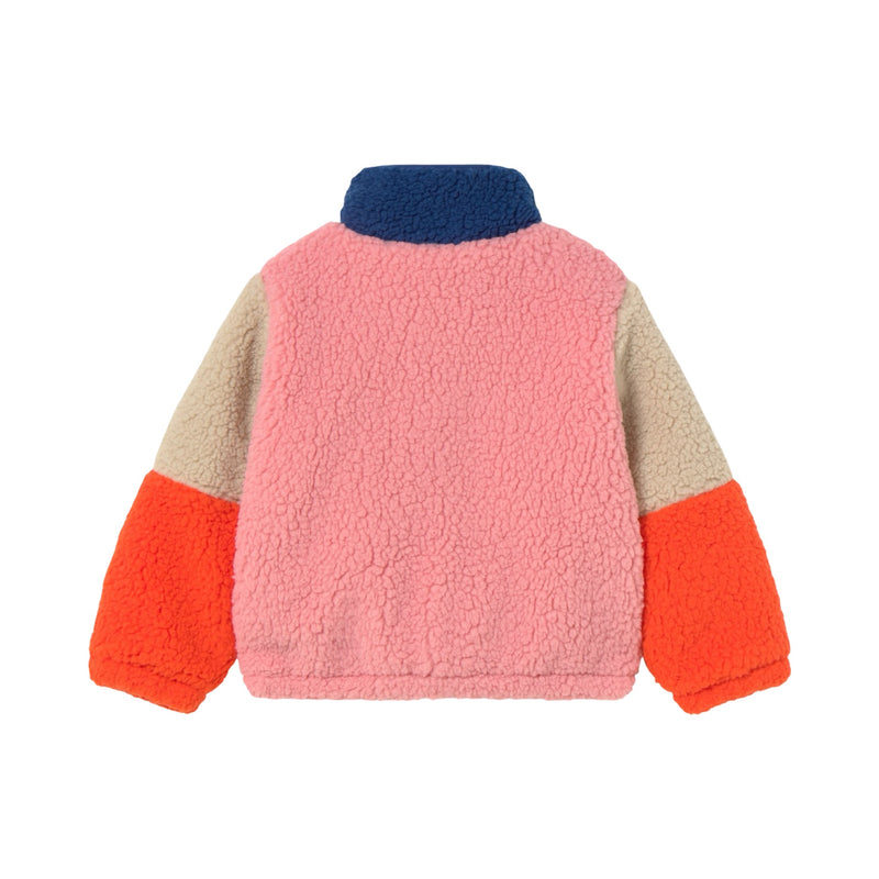 Color block polar sherpa jacket
