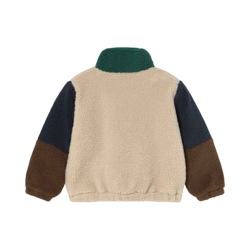 Color block polar sherpa jacket