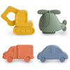 Vehicles mold free bath play set