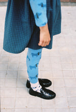 Leggings à motif chien bleu