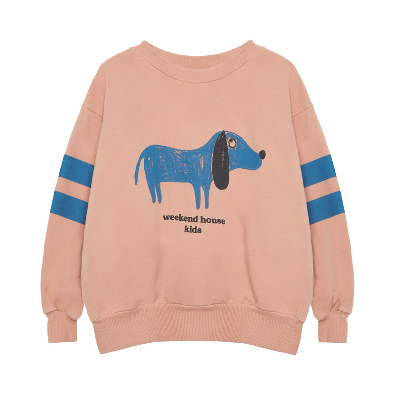 Blue dog stripes sweatshirt
