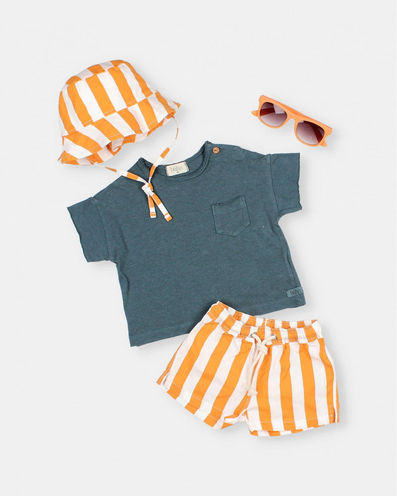 Baby pocket linen t-shirt