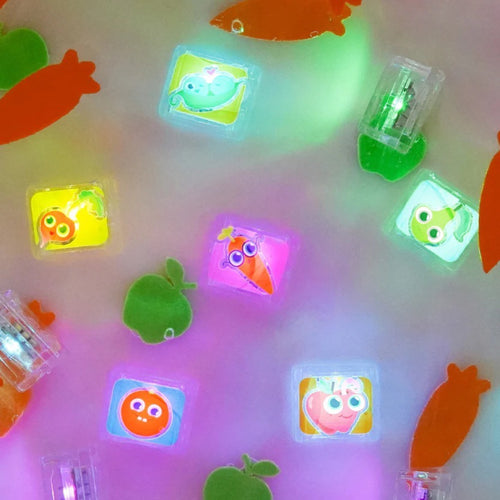 Set of 6 Roots & Fruits limited edition spring light-up cubes