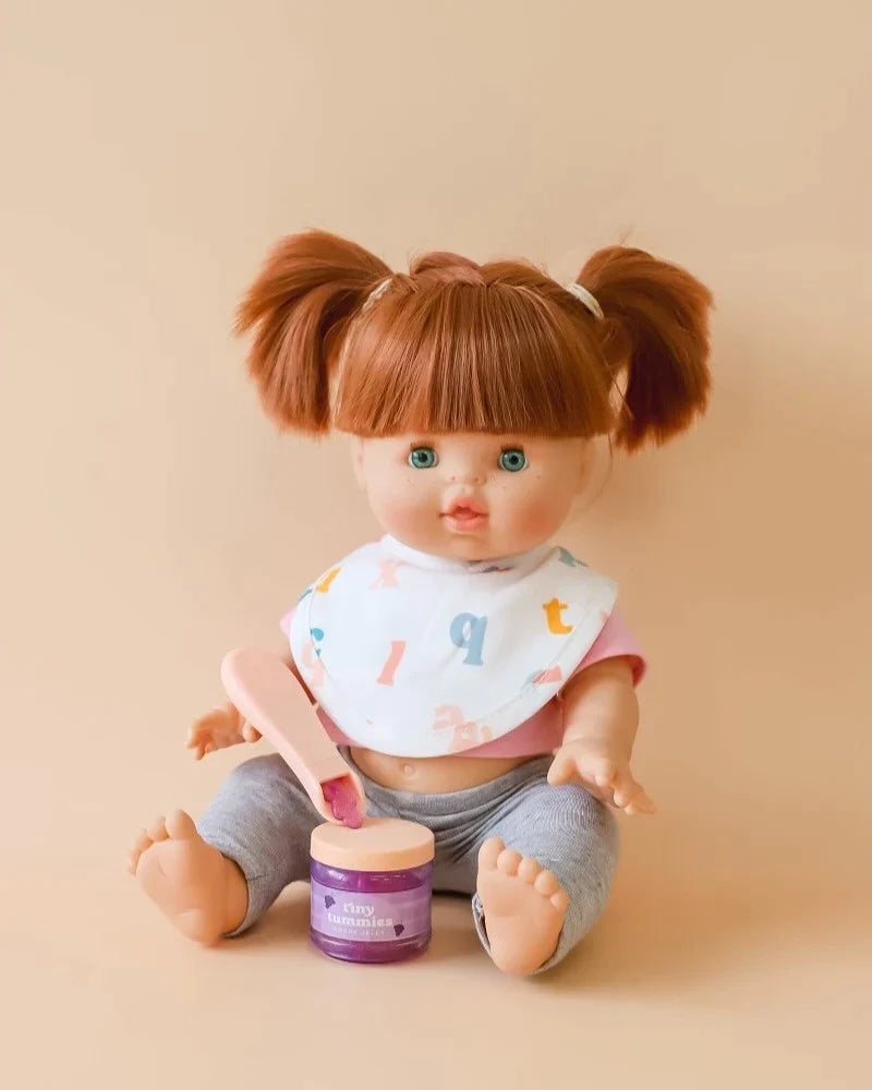 Tiny Tummies grape jelly food jar and spoon set