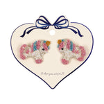 2 pack unicorn beaded hair clip