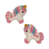 2 pack unicorn beaded hair clip