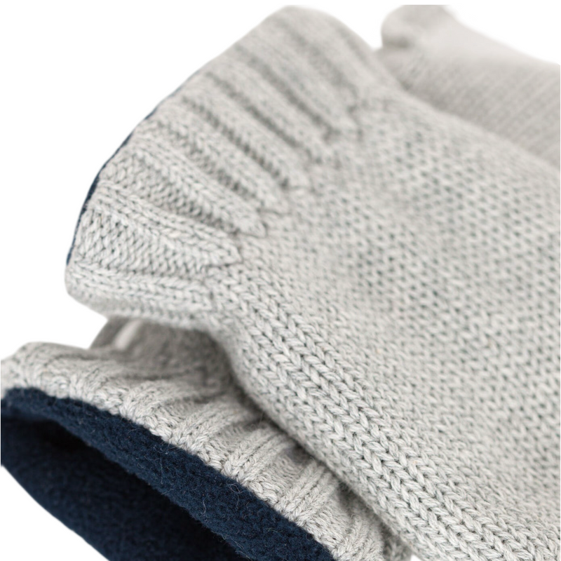 Babies' knitted mittens lined in polar fleece