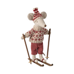 Mum winter mouse with ski set