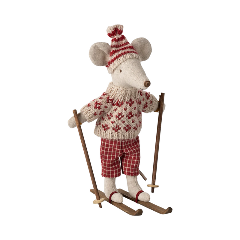 Mum winter mouse with ski set