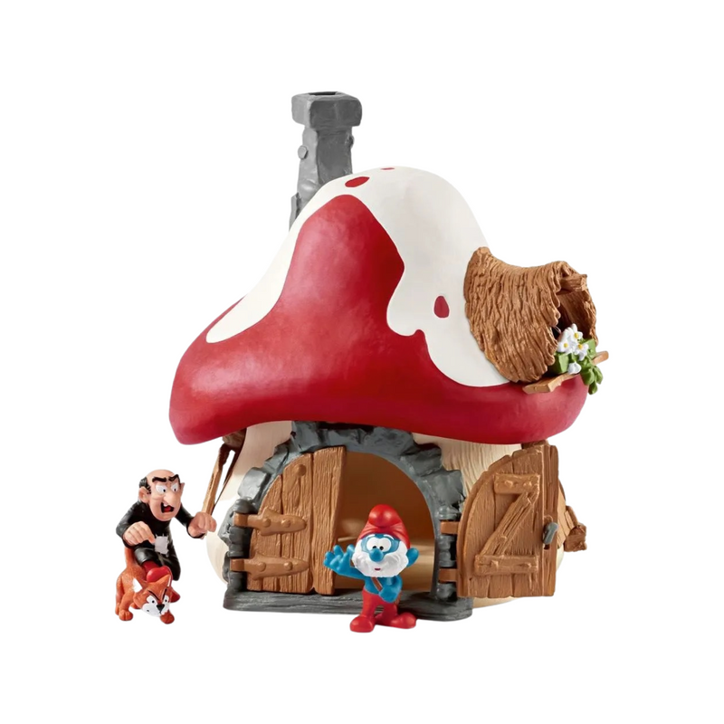 Smurf house with 2 figurines