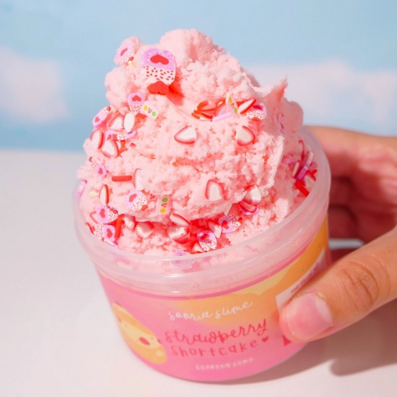 Strawberry shortcake ice cream slime