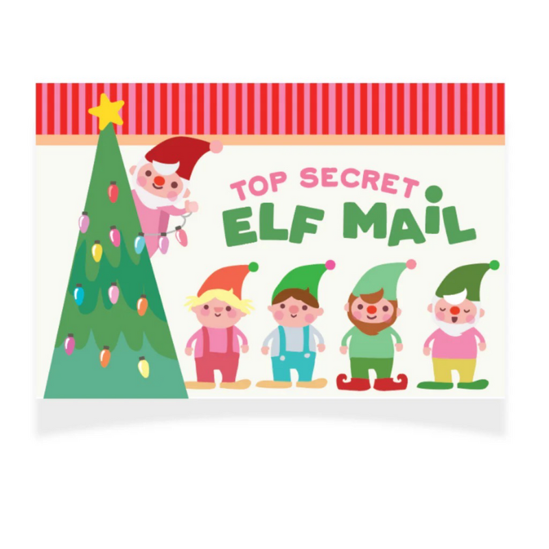 Elf Mail scratch and reveal cards