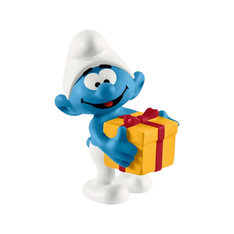 Smurf with present