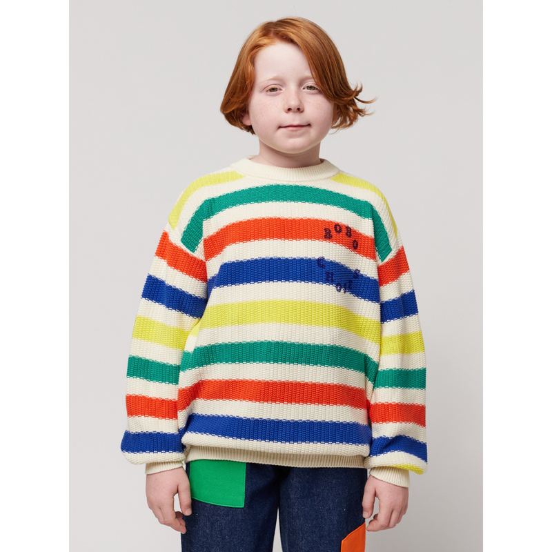 Bobo Choses multicolor stripes jumper