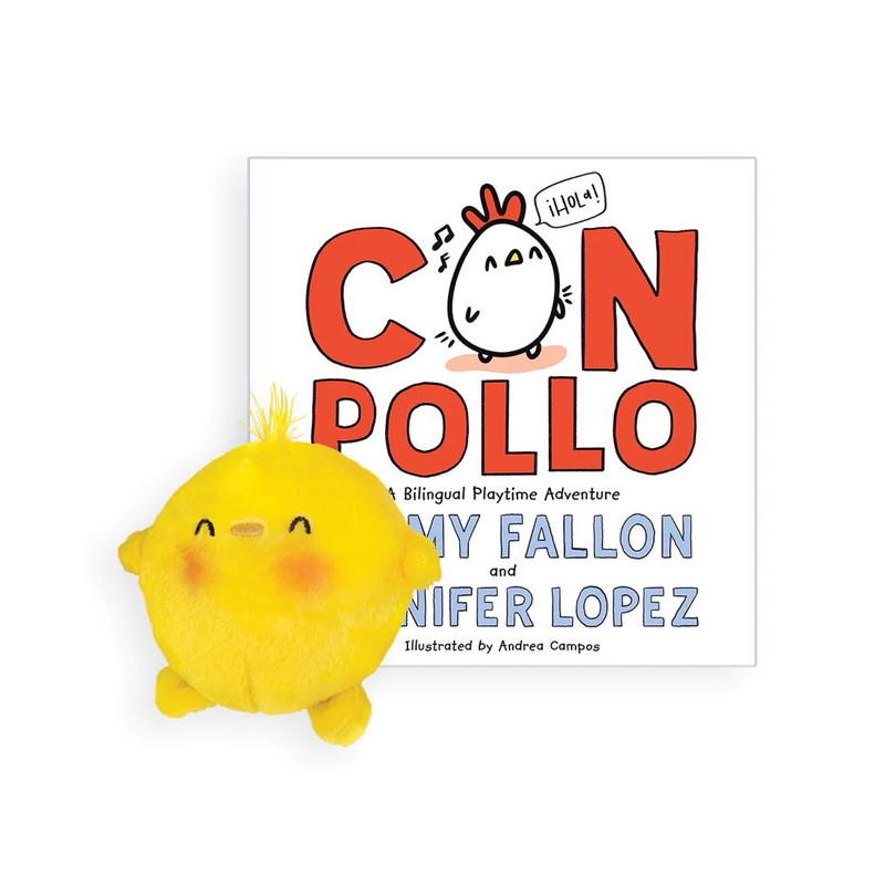 Con Pollo's Pollito doll and book