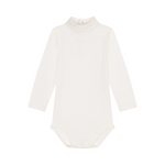 Babies' long-sleeved roll neck cotton bodysuit