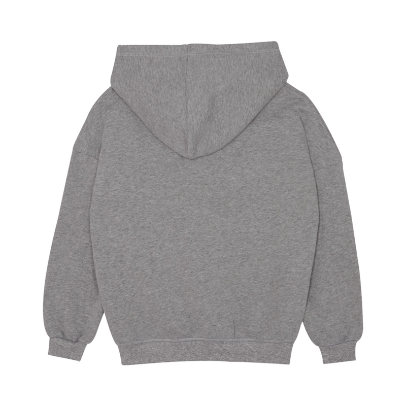 Grey oversized kids zipped sweatshirt