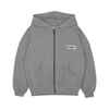 Grey oversized kids zipped sweatshirt