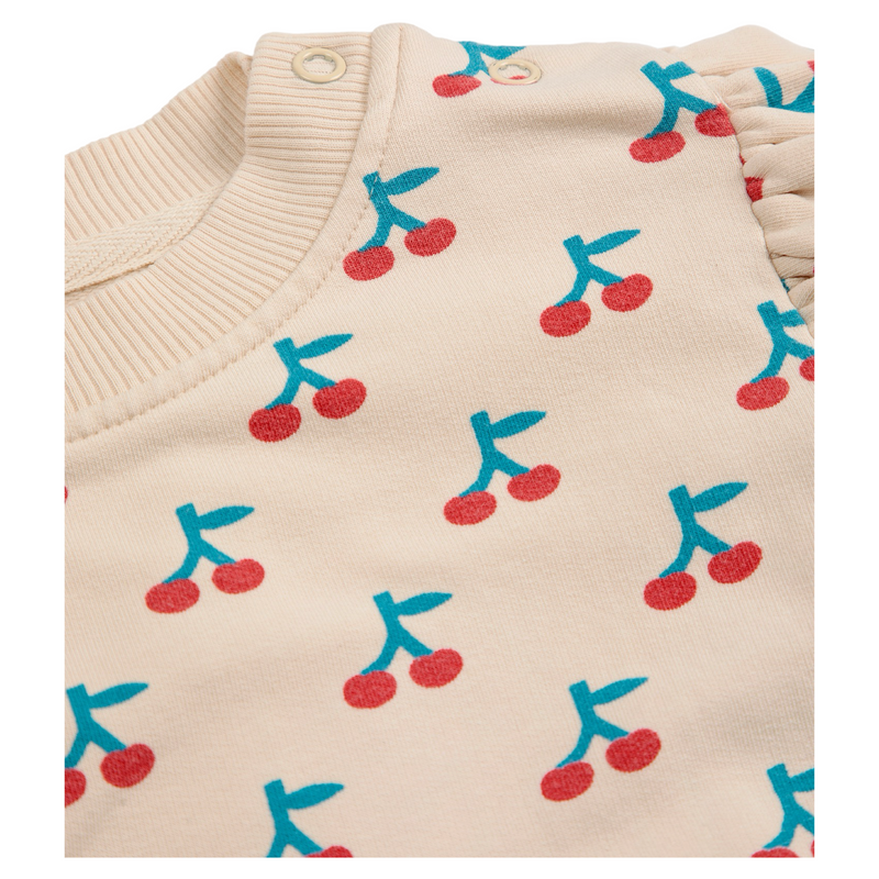 Baby Cherry all over ruffle sweatshirt