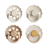 Set of 4 natural rubber Snowflake dream pacifier