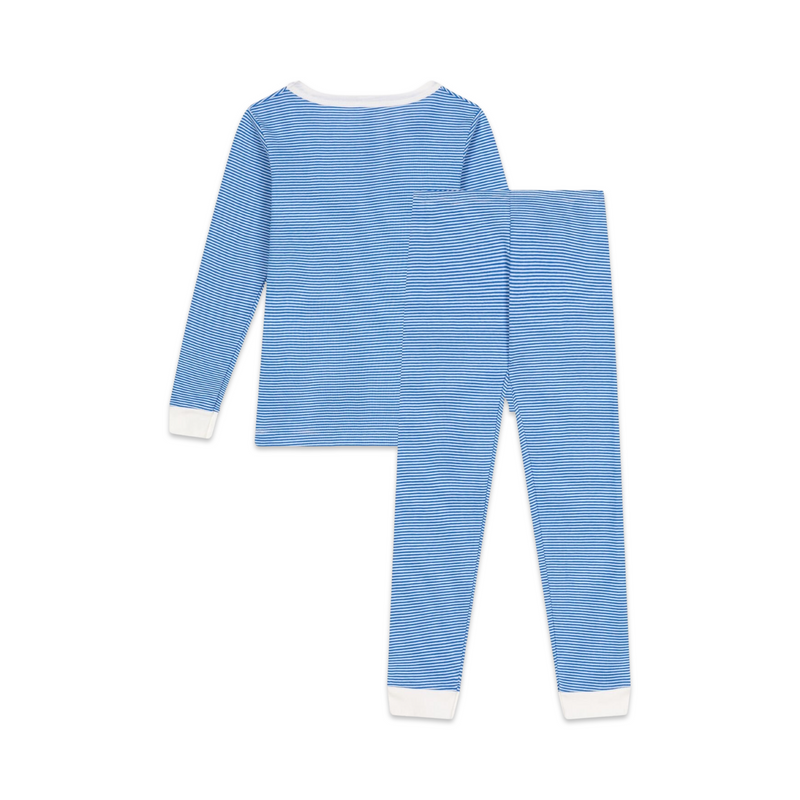 Children's fitted stripy cotton pyjamas