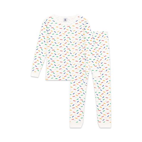 Children's skateboard print fitted cotton pyjamas