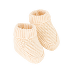 Knit cotton bootees