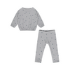 Blue stars spongey knit set