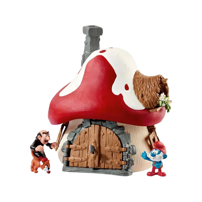 Smurf house with 2 figurines