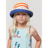 Multicolor stripes reversible hat