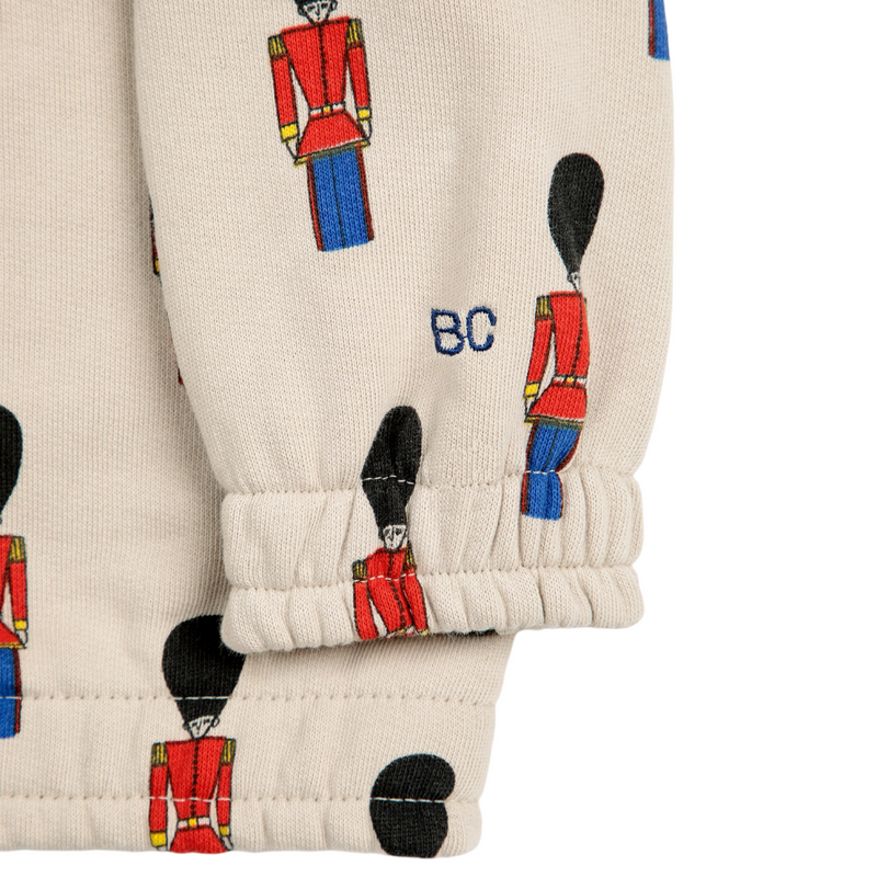 Baby little tin soldiers all over zipped sweatshirt