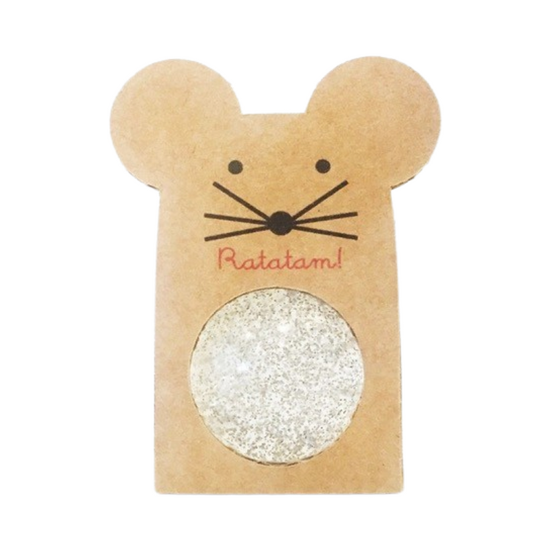 Silver glitter mouse bouncing ball
