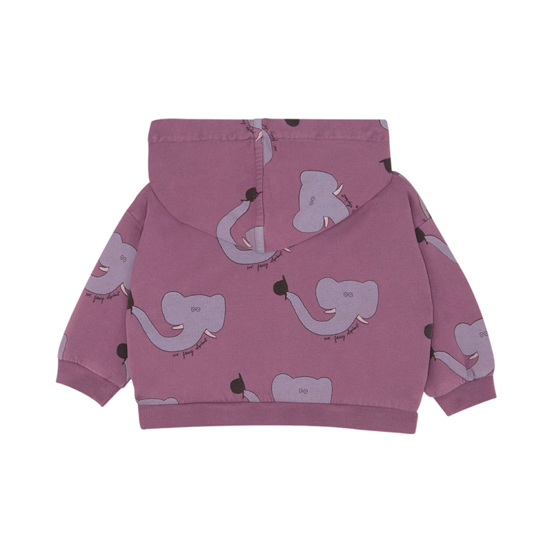 Elephants allover baby zipped sweatshirt