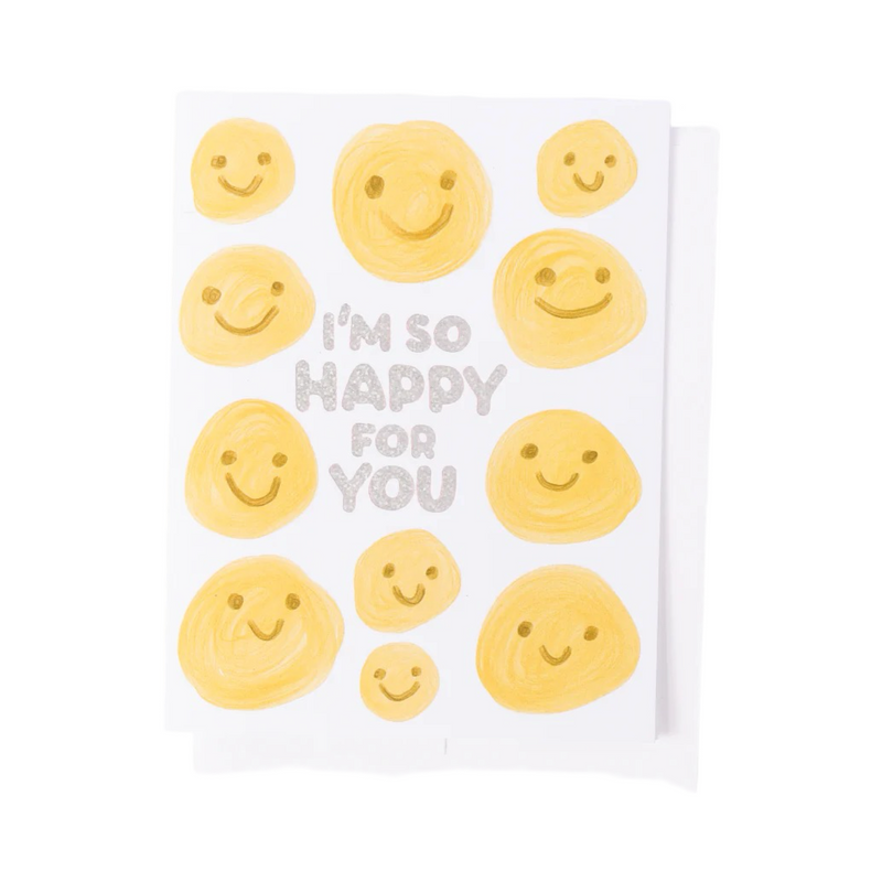 "I'm so happy for you" greeting card