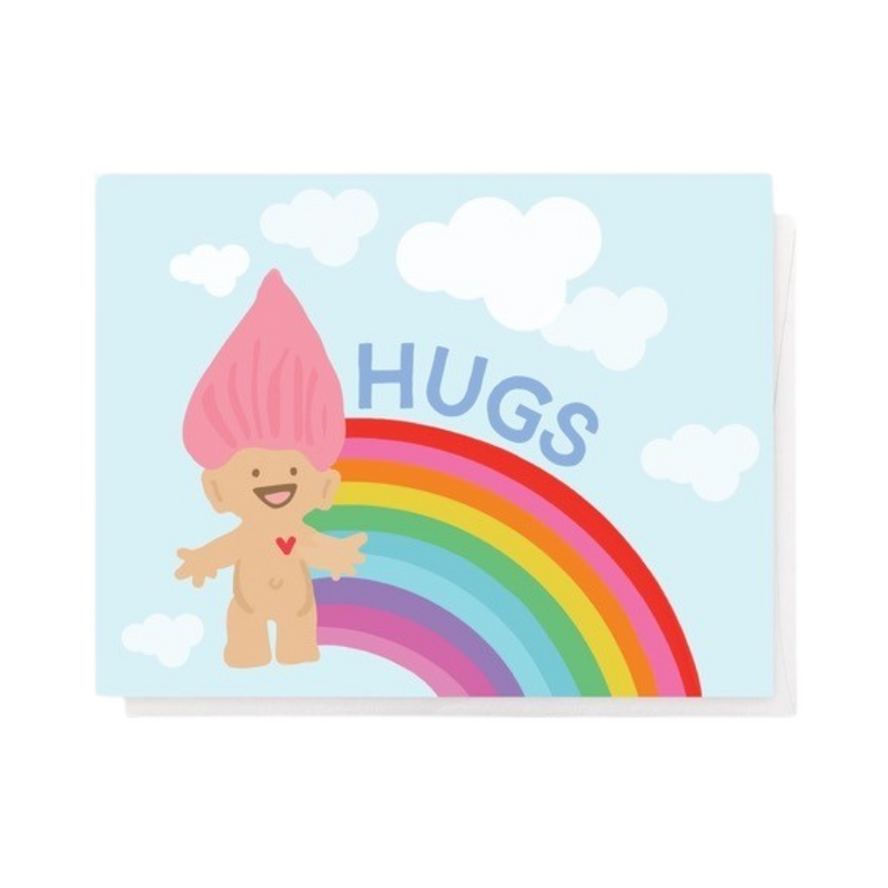 Troll hug greeting card