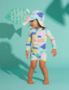 Long sleeve super suit rainbow reef