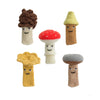 Finger puppet mushrooms