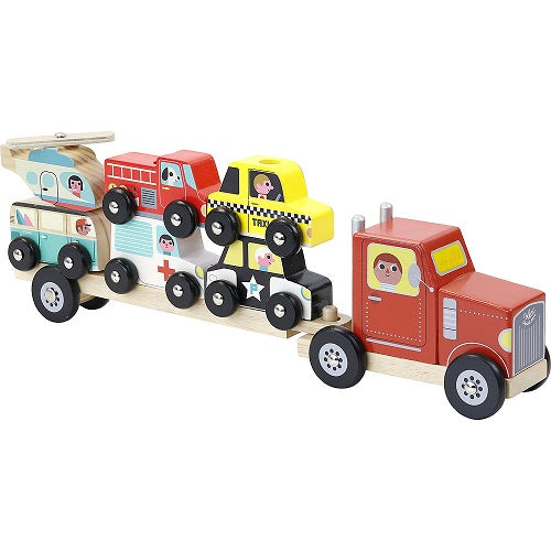Stacking truck, trailer & vehicles