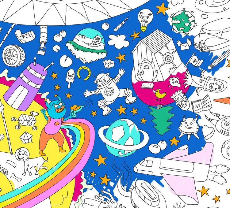 Giant coloring poster cosmos