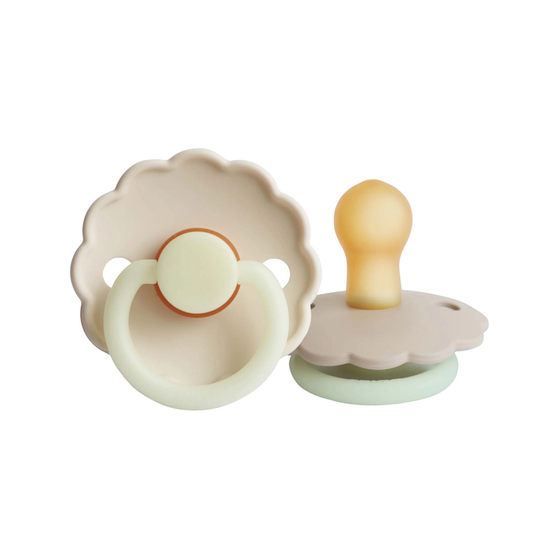 Daisy night natural rubber pacifiers