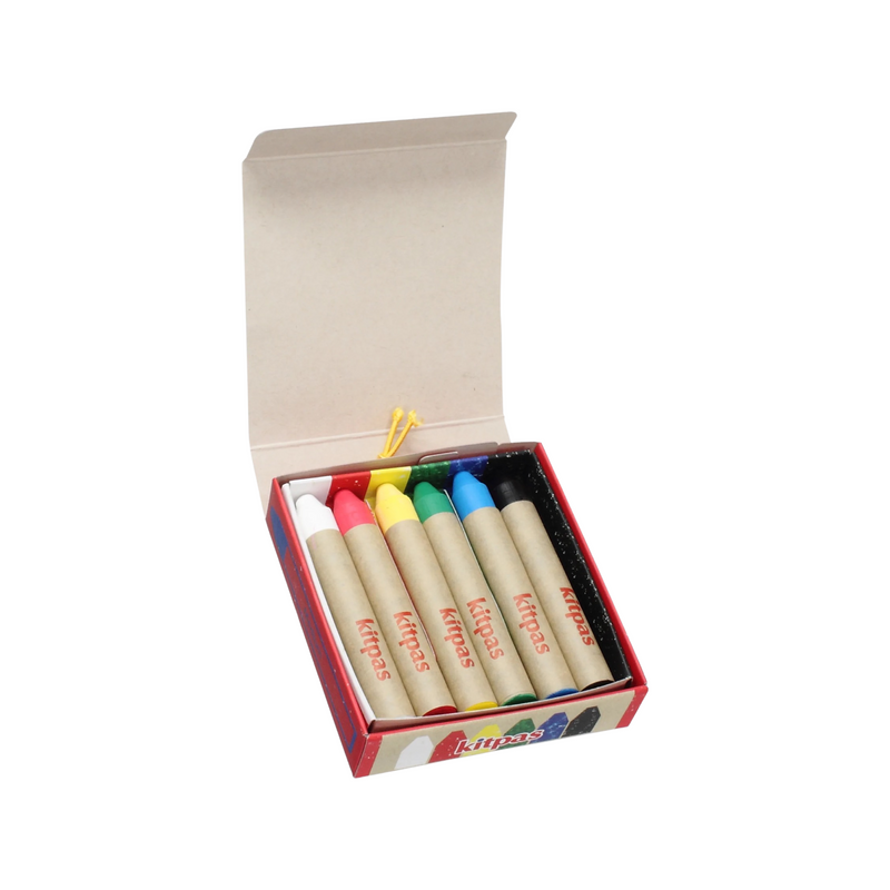 Rice bran wax art crayons 6 colors