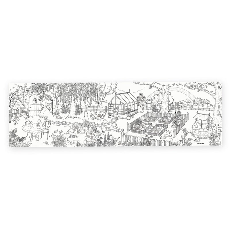 Le Jardinier Giant colouring poster