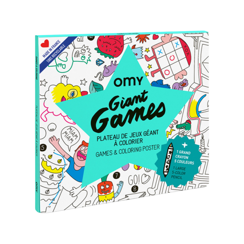 Giant games and coloring poster