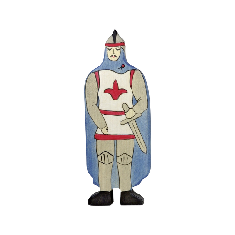 Knight with blue cloak