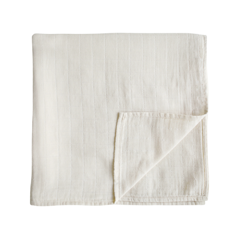 Organic cotton muslin swaddle blanket