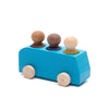 Blue Bus With 3 Figures