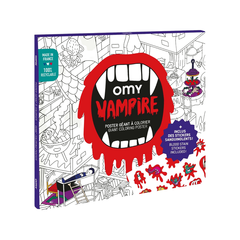 Vampire giant poster with blood stain stickers